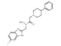 N-[(6-fluoro-1H-benzimidazol-2-yl)methyl]-N-methyl-2-(4-phenyl-1-piperidinyl)acetamide