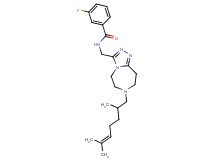 N-{[7-(2,6-dimethyl-5-hepten-1-yl)-6,7,8,9-tetrahydro-5H-[1,2,4]triazolo[4,3-d][1,4]diazepin-3-yl]methyl}-3-fluorobenzamide