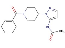 N-{1-[1-(1-cyclohexen-1-ylcarbonyl)-4-piperidinyl]-1H-pyrazol-5-yl}acetamide