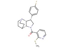 (2R*,3R*,6R*)-3-(4-fluorophenyl)-5-{[2-(methylthio)pyridin-3-yl]carbonyl}-1,5-diazatricyclo[5.2.2.0~2,6~]undecane