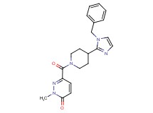 6-{[4-(1-benzyl-1H-imidazol-2-yl)piperidin-1-yl]carbonyl}-2-methylpyridazin-3(2H)-one