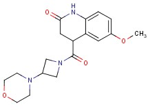 6-methoxy-4-{[3-(4-morpholinyl)-1-azetidinyl]carbonyl}-3,4-dihydro-2(1H)-quinolinone