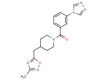 4-[(3-methyl-1,2,4-oxadiazol-5-yl)methyl]-1-[3-(4H-1,2,4-triazol-4-yl)benzoyl]piperidine