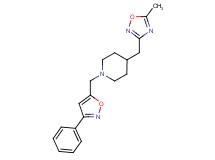 4-[(5-methyl-1,2,4-oxadiazol-3-yl)methyl]-1-[(3-phenylisoxazol-5-yl)methyl]piperidine