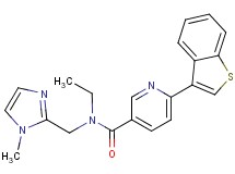 6-(1-benzothien-3-yl)-N-ethyl-N-[(1-methyl-1H-imidazol-2-yl)methyl]nicotinamide