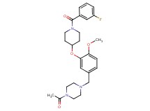 1-acetyl-4-(3-{[1-(3-fluorobenzoyl)-4-piperidinyl]oxy}-4-methoxybenzyl)piperazine