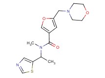 N-methyl-5-(4-morpholinylmethyl)-N-[1-(1,3-thiazol-5-yl)ethyl]-3-furamide