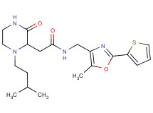2-[1-(3-methylbutyl)-3-oxo-2-piperazinyl]-N-{[5-methyl-2-(2-thienyl)-1,3-oxazol-4-yl]methyl}acetamide