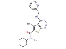 N-cyclohexyl-N,5-dimethyl-4-[(2-pyridinylmethyl)amino]thieno[2,3-d]pyrimidine-6-carboxamide