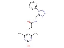 3-(2-hydroxy-4,6-dimethylpyrimidin-5-yl)-N-[(1-phenyl-1H-tetrazol-5-yl)methyl]propanamide