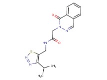 N-[(4-isopropyl-1,2,3-thiadiazol-5-yl)methyl]-2-(1-oxo-2(1H)-phthalazinyl)acetamide