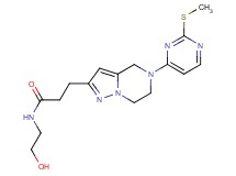 N-(2-hydroxyethyl)-3-{5-[2-(methylthio)-4-pyrimidinyl]-4,5,6,7-tetrahydropyrazolo[1,5-a]pyrazin-2-yl}propanamide
