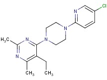 4-[4-(5-chloro-2-pyridinyl)-1-piperazinyl]-5-ethyl-2,6-dimethylpyrimidine
