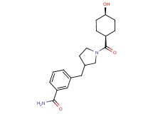 3-({1-[(cis-4-hydroxycyclohexyl)carbonyl]pyrrolidin-3-yl}methyl)benzamide