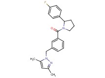1-(3-{[2-(4-fluorophenyl)-1-pyrrolidinyl]carbonyl}benzyl)-3,5-dimethyl-1H-pyrazole