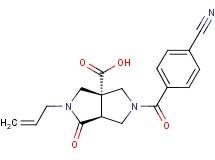 (3aR*,6aS*)-2-allyl-5-(4-cyanobenzoyl)-1-oxohexahydropyrrolo[3,4-c]pyrrole-3a(1H)-carboxylic acid
