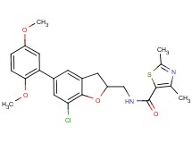 N-{[7-chloro-5-(2,5-dimethoxyphenyl)-2,3-dihydro-1-benzofuran-2-yl]methyl}-2,4-dimethyl-1,3-thiazole-5-carboxamide