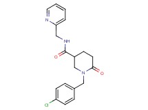 1-(4-chlorobenzyl)-6-oxo-N-(2-pyridinylmethyl)-3-piperidinecarboxamide