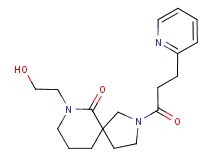 7-(2-hydroxyethyl)-2-(3-pyridin-2-ylpropanoyl)-2,7-diazaspiro[4.5]decan-6-one