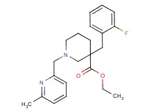 ethyl 3-(2-fluorobenzyl)-1-[(6-methyl-2-pyridinyl)methyl]-3-piperidinecarboxylate