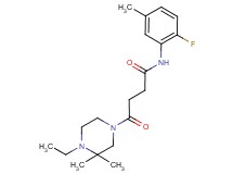4-(4-ethyl-3,3-dimethylpiperazin-1-yl)-N-(2-fluoro-5-methylphenyl)-4-oxobutanamide