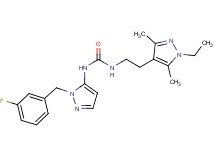 N-[2-(1-ethyl-3,5-dimethyl-1H-pyrazol-4-yl)ethyl]-N'-[1-(3-fluorobenzyl)-1H-pyrazol-5-yl]urea