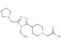{4-[4-ethyl-5-(pyrrolidin-1-ylmethyl)-4H-1,2,4-triazol-3-yl]piperidin-1-yl}acetic acid