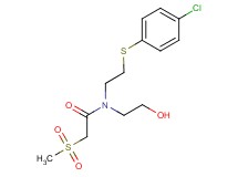 N-{2-[(4-chlorophenyl)thio]ethyl}-N-(2-hydroxyethyl)-2-(methylsulfonyl)acetamide