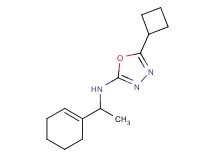 5-cyclobutyl-N-(1-cyclohex-1-en-1-ylethyl)-1,3,4-oxadiazol-2-amine