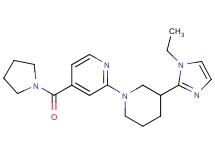 2-[3-(1-ethyl-1H-imidazol-2-yl)-1-piperidinyl]-4-(1-pyrrolidinylcarbonyl)pyridine