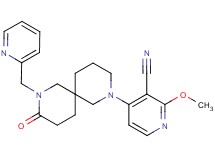 2-methoxy-4-[9-oxo-8-(pyridin-2-ylmethyl)-2,8-diazaspiro[5.5]undec-2-yl]nicotinonitrile