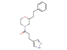 2-(2-phenylethyl)-4-[3-(1H-pyrazol-4-yl)propanoyl]morpholine