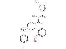 N-[1-[1-(4-fluorobenzoyl)-4-piperidinyl]-2-(3-methoxyphenyl)ethyl]-N,1-dimethyl-1H-pyrazole-3-carboxamide