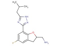 1-[5-fluoro-7-(5-isobutyl-1H-1,2,4-triazol-3-yl)-2,3-dihydro-1-benzofuran-2-yl]methanamine