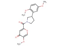 2-{[3-(2,5-dimethoxyphenyl)-1-pyrrolidinyl]carbonyl}-5-methoxy-4H-pyran-4-one
