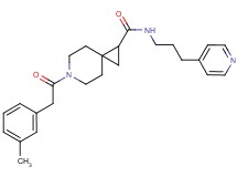 6-[(3-methylphenyl)acetyl]-N-[3-(4-pyridinyl)propyl]-6-azaspiro[2.5]octane-1-carboxamide