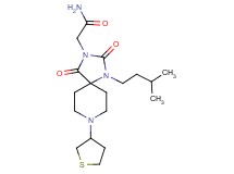 2-[1-(3-methylbutyl)-2,4-dioxo-8-(tetrahydro-3-thienyl)-1,3,8-triazaspiro[4.5]dec-3-yl]acetamide