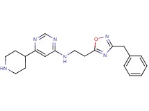 N-[2-(3-benzyl-1,2,4-oxadiazol-5-yl)ethyl]-6-(4-piperidinyl)-4-pyrimidinamine bis(trifluoroacetate)