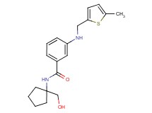 N-[1-(hydroxymethyl)cyclopentyl]-3-{[(5-methyl-2-thienyl)methyl]amino}benzamide