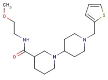 N-(2-methoxyethyl)-1'-(2-thienylmethyl)-1,4'-bipiperidine-3-carboxamide