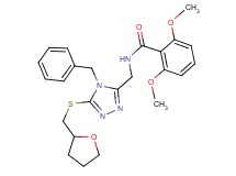 N-({4-benzyl-5-[(tetrahydro-2-furanylmethyl)thio]-4H-1,2,4-triazol-3-yl}methyl)-2,6-dimethoxybenzamide