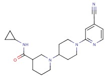 1'-(4-cyanopyridin-2-yl)-N-cyclopropyl-1,4'-bipiperidine-3-carboxamide