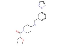 N-[3-(1H-pyrazol-1-yl)benzyl]-1-(tetrahydrofuran-2-ylcarbonyl)piperidin-4-amine