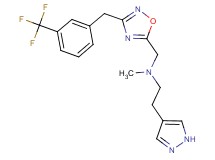 N-methyl-2-(1H-pyrazol-4-yl)-N-({3-[3-(trifluoromethyl)benzyl]-1,2,4-oxadiazol-5-yl}methyl)ethanamine
