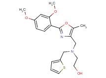 2-[{[2-(2,4-dimethoxyphenyl)-5-methyl-1,3-oxazol-4-yl]methyl}(2-thienylmethyl)amino]ethanol