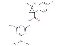 N-{[4-amino-6-(dimethylamino)-1,3,5-triazin-2-yl]methyl}-1-(4-fluorophenyl)-2,2-dimethylcyclopropanecarboxamide