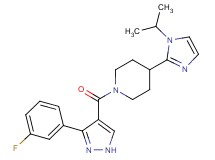1-{[3-(3-fluorophenyl)-1H-pyrazol-4-yl]carbonyl}-4-(1-isopropyl-1H-imidazol-2-yl)piperidine