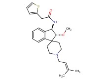 N-[(2R*,3R*)-2-methoxy-1'-(3-methyl-2-buten-1-yl)-2,3-dihydrospiro[indene-1,4'-piperidin]-3-yl]-2-(2-thienyl)acetamide