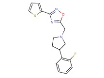 5-{[3-(2-fluorophenyl)-1-pyrrolidinyl]methyl}-3-(2-thienyl)-1,2,4-oxadiazole