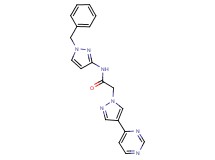 N-(1-benzyl-1H-pyrazol-3-yl)-2-(4-pyrimidin-4-yl-1H-pyrazol-1-yl)acetamide